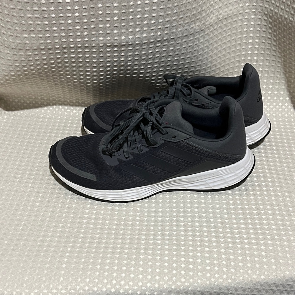 Adidas Women's Dark Gray and Pink Athletic Shoes - Picture 5 of 6